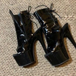 Pleasers Patent Peep Toe